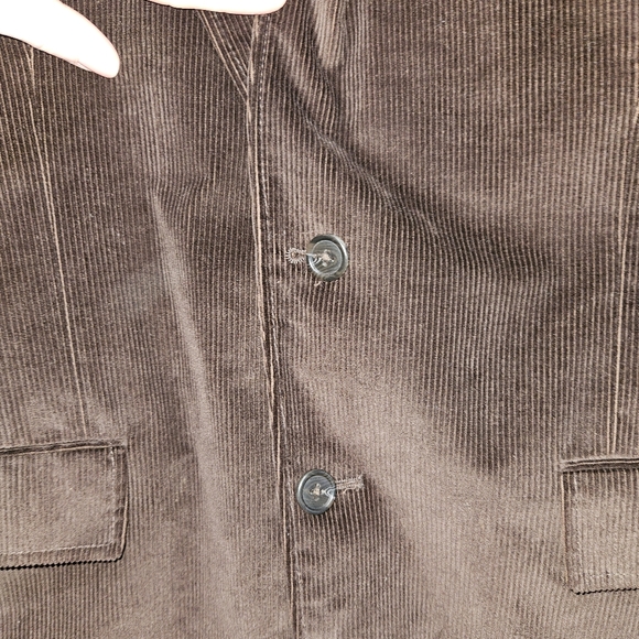 Chocolate Brown Corduroy Blazer Stafford Men's Size 42 Short 42S Classic Fit - Picture 10 of 16